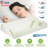 Bamboo Memory Foam Sleep Pillow Contoured Cervical Orthopedic Pillow Neck Support Breath Pillow