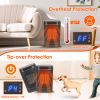 1500W Electric Space Heater Ceramic Heater Fan 90ºOscillating Heating Fan with 3 Modes Remote Control Digital Display Tip-over Overheating Protection