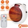 900W Portable Heater Fan Wall Outlet Space Heater Plug-in Heater Adjustable Temperature Auto Shut off w/Remote Control