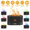 3D Flame Air Humidifier Essential Oil Ultrasonic Aroma Diffuser Bedroom Mist Home Spa Yoga Office Relax Colorful Lights with No Water Auto off Protect