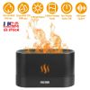 3D Flame Air Humidifier Essential Oil Ultrasonic Aroma Diffuser Bedroom Mist Home Spa Yoga Office Relax 2 Brightness with No Water Auto off Protection