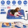 Pet Heating Pad Electric Dog Cat Heating Mat Waterproof Warming Blanket with 86-141℉ Adjustable Temperature 0-12 Timer Digital Display Chewing-resista