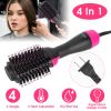 Hot Hair Brush 4 In 1 Hair Dryer Volumizer Brush Dryer Comb For Straightening Curling Drying