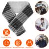 Electric Heated Scarf USB Heating Neck Wrap Unisex Winter Heated Neck Shawl Soft Warm Scarves w/ 3 Heating Modes