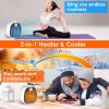 1000W Portable Electric Heater Cooler 3 Gear PTC Ceramic Space Heater Overheating Tip Over Protection 3S Heating Space for 269 sqft Home Office Use