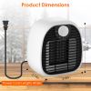 1000W Portable Electric Heater Cooler 3 Gear PTC Ceramic Space Heater Overheating Tip Over Protection 3S Heating Space for 269 sqft Home Office Use