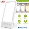 Light Therapy Lamp UV-Free LED 10000 Lux Therapy Light 3 Adjustable Brightness Levels Touch Control Timer Function Standing Bracket for Home Office Us