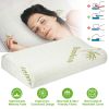 Bamboo Memory Foam Sleep Pillow Contoured Cervical Orthopedic Pillow Neck Support Breath Pillow