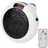 900W Portable Heater Fan Wall Outlet Space Heater Plug-in Heater Adjustable Temperature Auto Shut off w/Remote Control