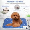 Pet Heating Pad Electric Dog Cat Heating Mat Waterproof Warming Blanket with 86-141℉ Adjustable Temperature 0-12 Timer Digital Display Chewing-resista