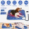 Pet Heating Pad Electric Dog Cat Heating Mat Waterproof Warming Blanket with 86-141℉ Adjustable Temperature 0-12 Timer Digital Display Chewing-resista