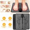 EMS Foot Massage Pad Electric Stimulator Massager Unit Leg Reshaping Muscle Pain Relax Foldable Massage Mat w/ 6 Modes 10 Intensity Levels