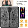 EMS Foot Massage Pad Electric Stimulator Massager Unit Leg Reshaping Muscle Pain Relax Foldable Massage Mat w/ 6 Modes 10 Intensity Levels