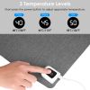 Warm Desk Pad Waterproof Heated Mouse Pad for Office Heated Desk Mat with 3 Temperature Levels 3 Timer Settings Digital Display 31.5x13in Grey