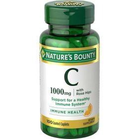 Nature's Bounty Vitamin C + Rose Hips;  1000 mg;  100 Coated Caplets