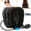 Inflatable Cervical Neck Traction Pillow Neck Shoulder Spine Alignment Pump Travel Support Pillow Inflatable Spinal Decompression Pillow