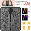 EMS Foot Massage Pad Electric Stimulator Massager Unit Leg Reshaping Muscle Pain Relax Foldable Massage Mat w/ 6 Modes 10 Intensity Levels