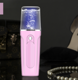 Facial Moisturizing Facial Beauty Apparatus With USB Charging Battery Bank (Option: Pink-Senior)